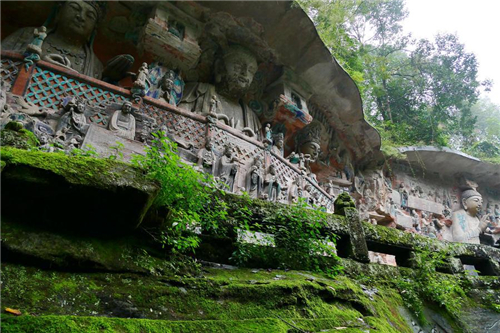 大足北山石刻石像分布和特点