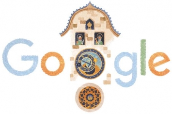 Google首页庆祝布拉格天文钟605岁生日