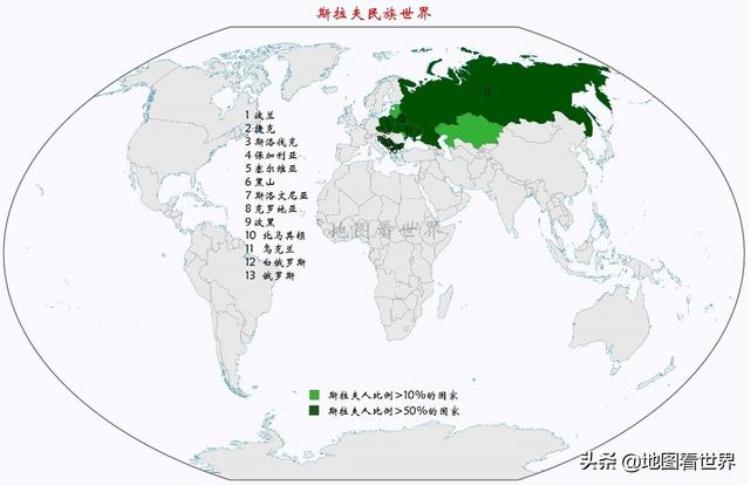 斯拉夫民族地图,各国盛产美女地区