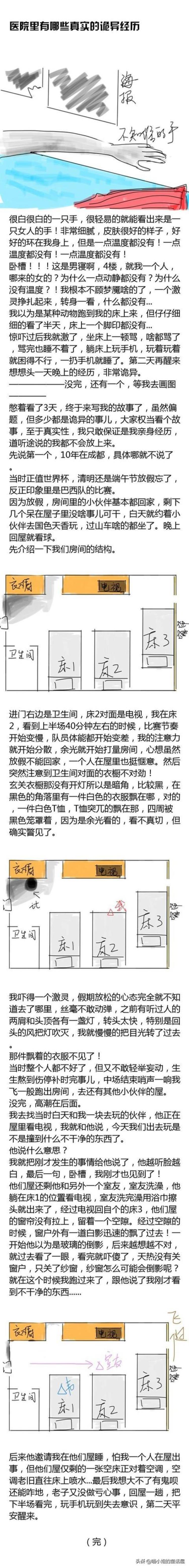 医院灵异事件之记录网友提供的真实诡异经历一