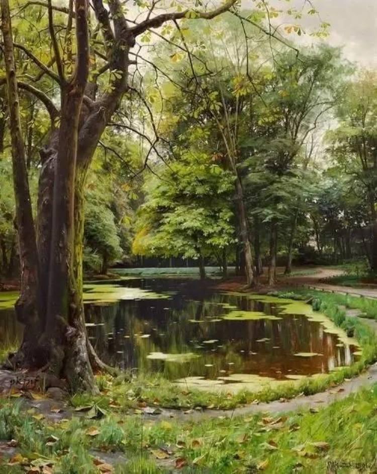 丹麦画家蒙森德的风景画太美了吧,蒙森德风景画作品